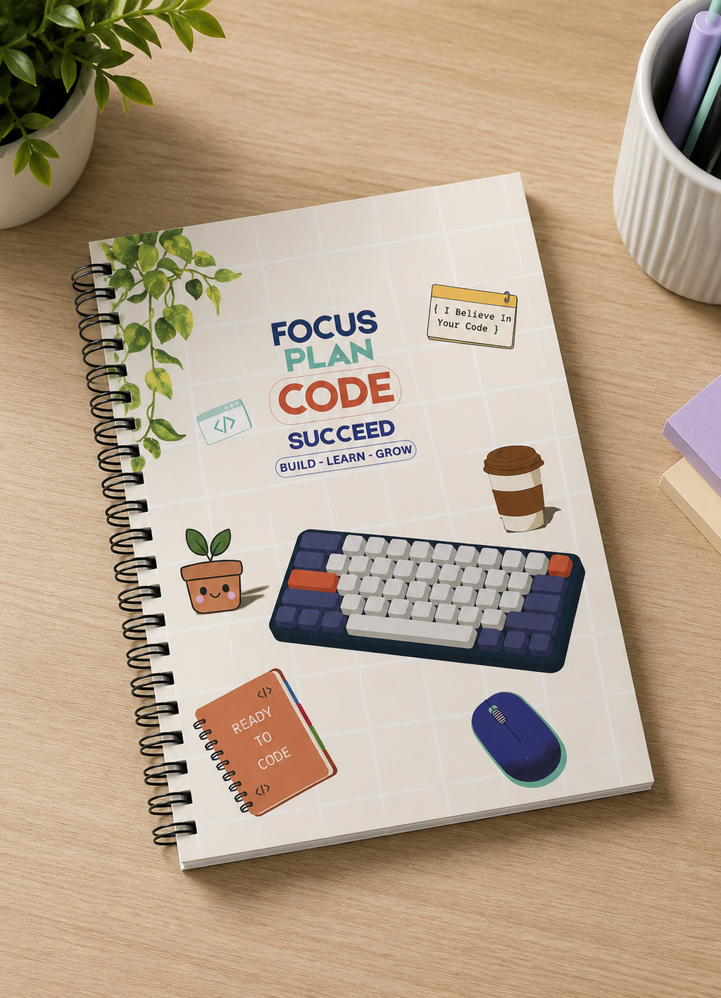 Code & Create – A5 Coding Spiral Notebook