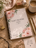 Soft Bloom – A5 Floral Spiral Notebook