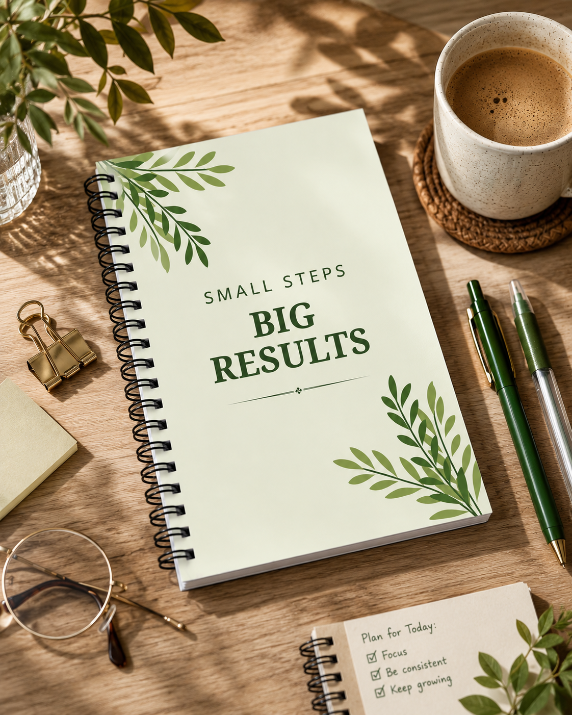 Big Results – Motivational Quote A5 Spiral Notebook